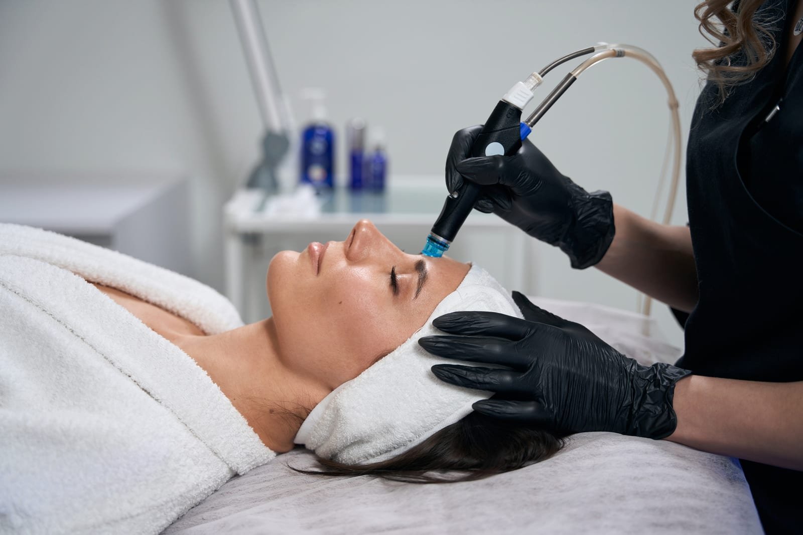 HydraFacial deep cleansing and hydration